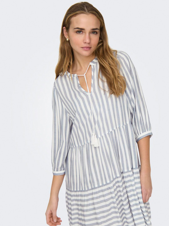 ONLY Синя и бяла дамска рокля на райета ONLY Kaya