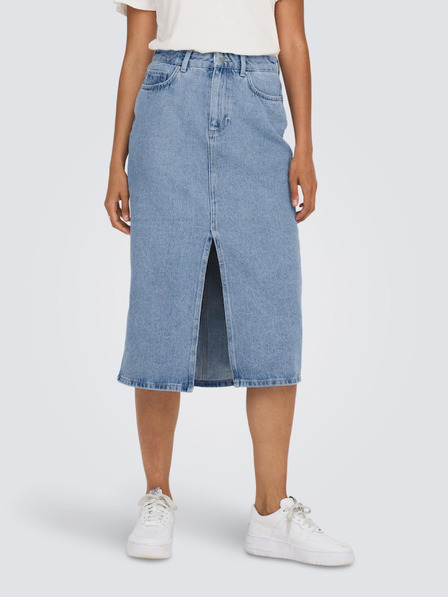 ONLY Светлосиня дънкова миди пола за жени ONLY Bianca