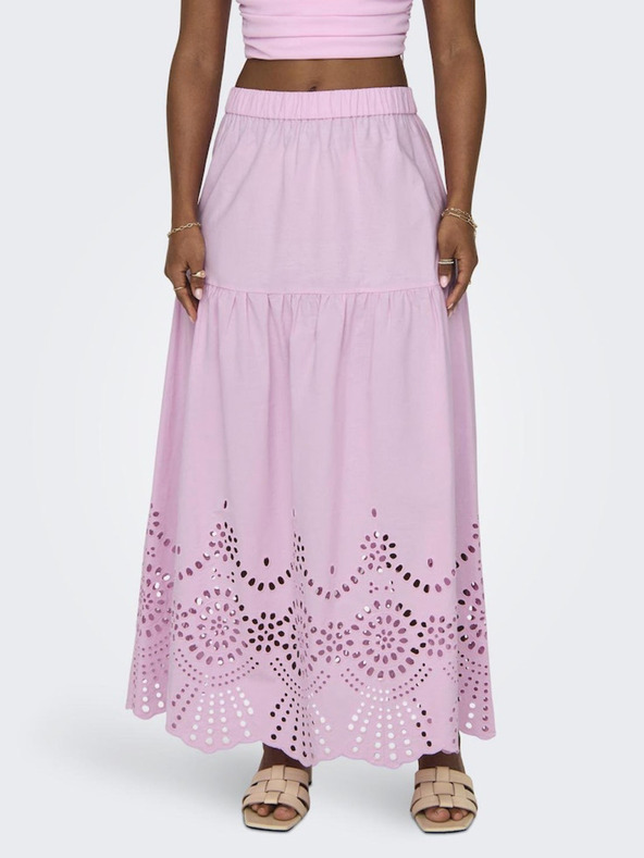 ONLY Светлорозова дамска макси пола ONLY Roxanne