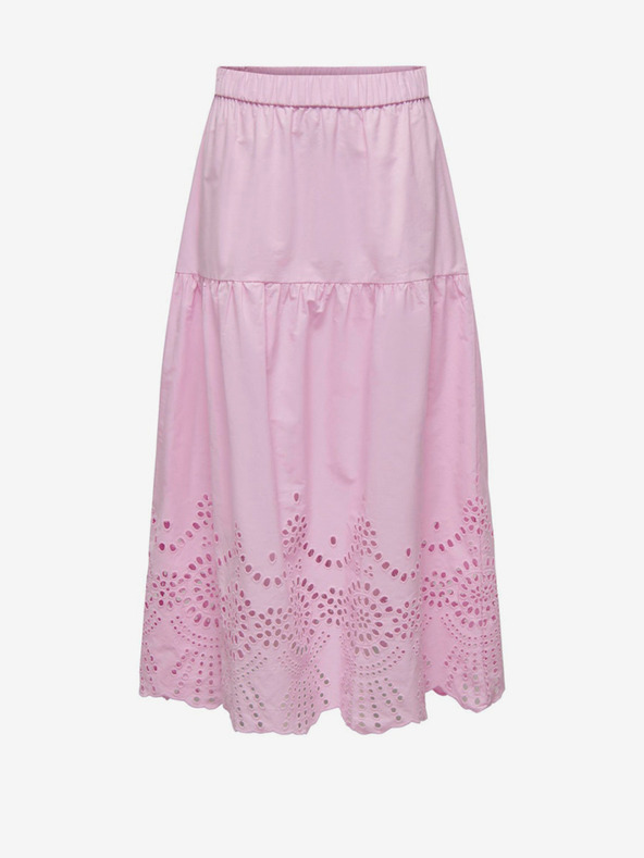 ONLY Светлорозова дамска макси пола ONLY Roxanne