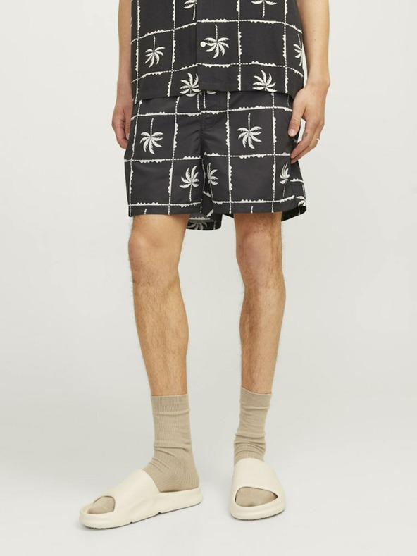 Jack & Jones Черни мъжки бански костюми с шарка Jack & Jones Fiji