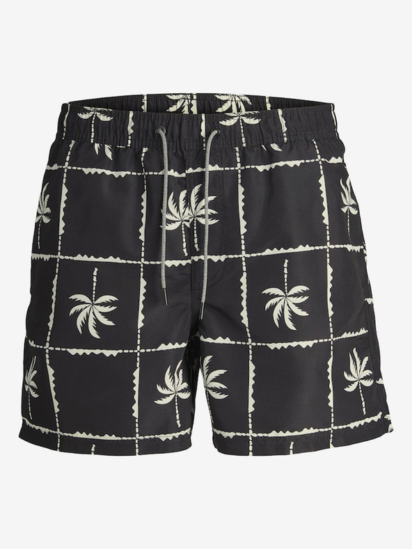 Jack & Jones Черни мъжки бански костюми с шарка Jack & Jones Fiji