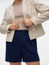 Vero Moda Тъмносини дамски къси панталони от ленена смес Vero Moda Jesmilo