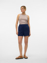 Vero Moda Тъмносини дамски къси панталони от ленена смес Vero Moda Jesmilo