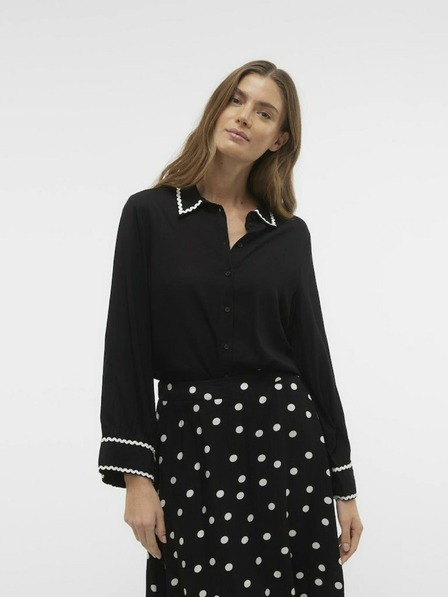 Vero Moda Черна дамска риза Vero Moda Bumpy