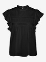 Vero Moda Черна дамска блуза с дантела Vero Moda Trine