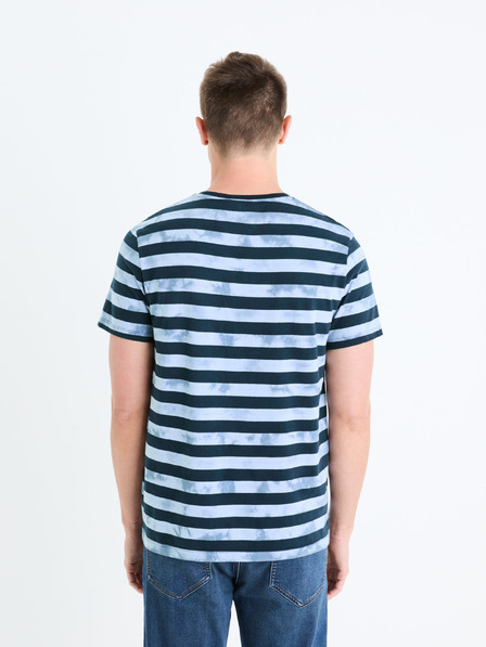 Celio Синя мъжка тениска на райета Celio Geudi