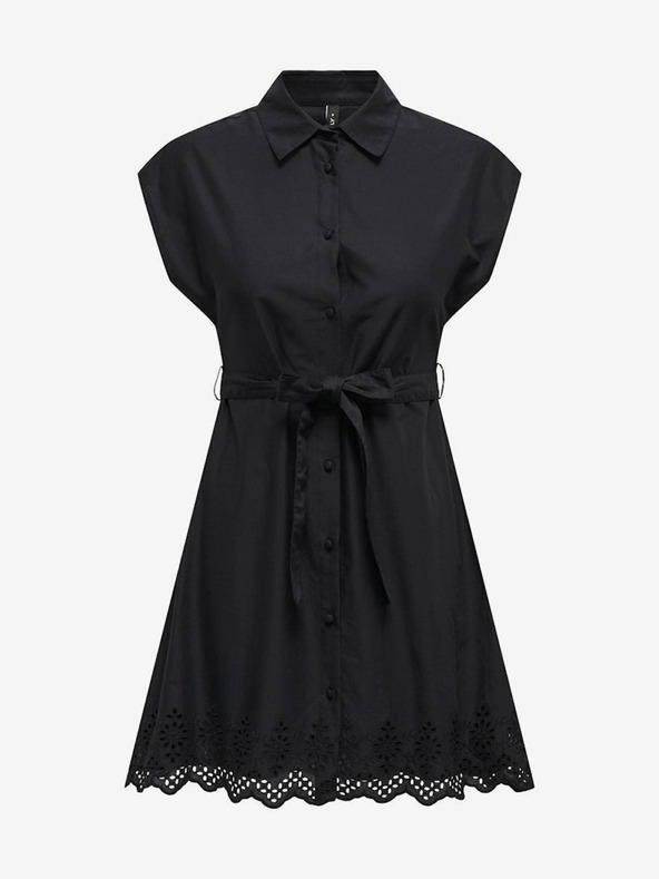 ONLY Черна дамска рокля с риза ONLY Lou