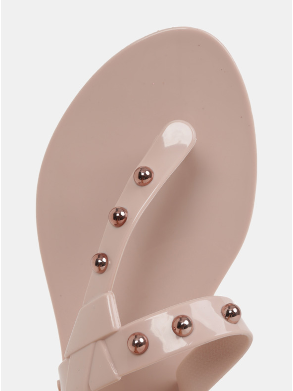 Zaxy Светлорозови джапанки с детайли от розово злато Zaxy Spike