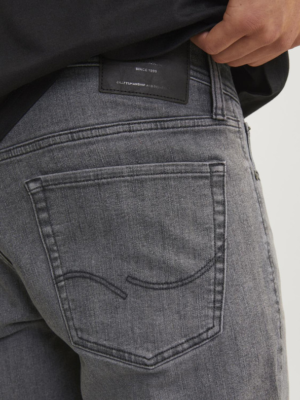Jack & Jones Сиви мъжки дънки с тясна кройка Jack & Jones Glenn