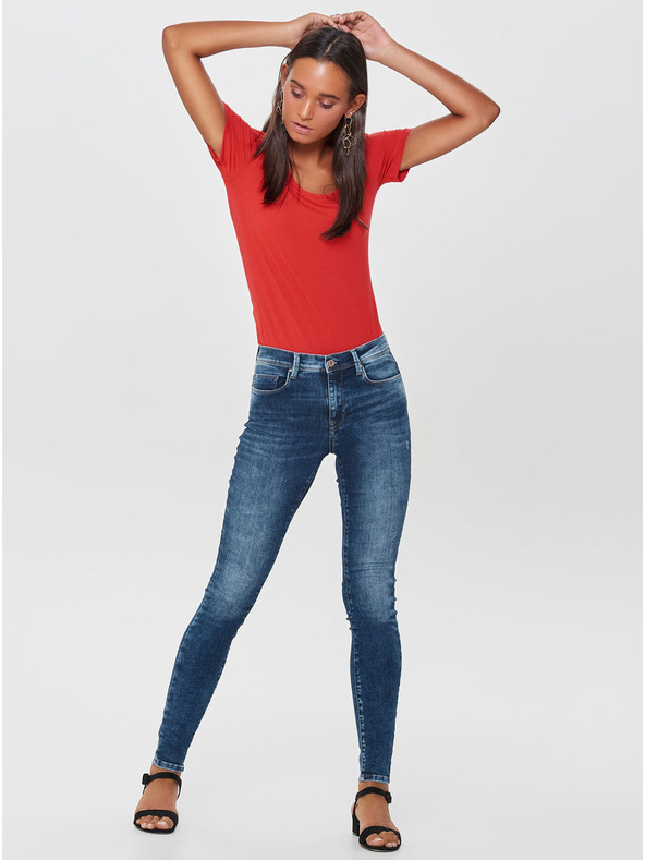 ONLY Сини дънки с разкъсан ефект ONLY