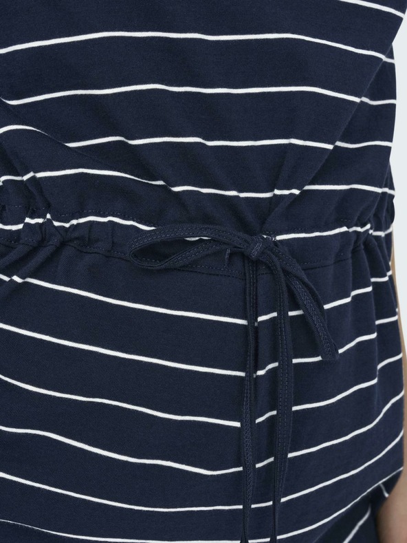 ONLY Дамска рокля на райета в бяло и синьо САМО