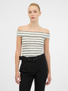 Orsay Бяло-черна дамска тениска с къс ръкав ORSAY
