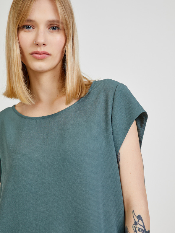 ONLY Зелена блуза с цип на гърба САМО Vic