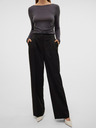 Vero Moda Черен дамски панталон с широки крачоли Vero Moda Nila