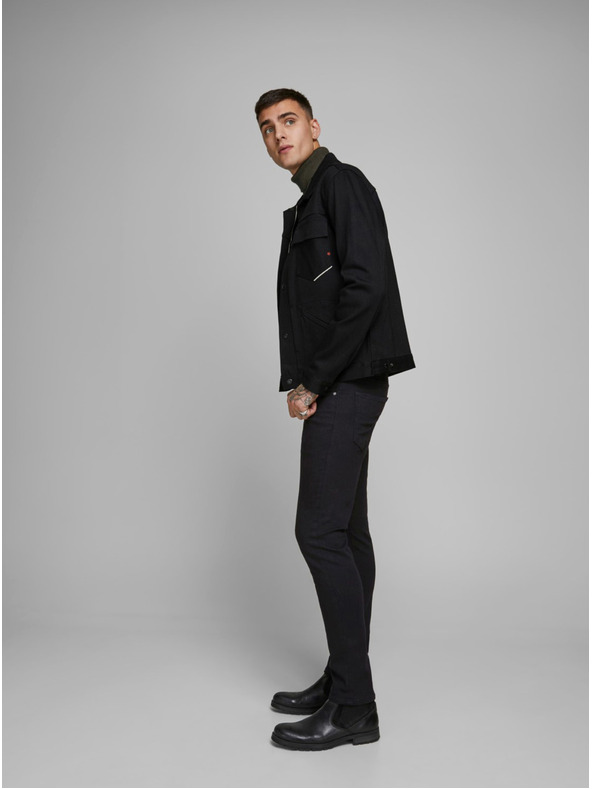 Jack & Jones Черни прилепнали дънки Jack & Jones Glenn