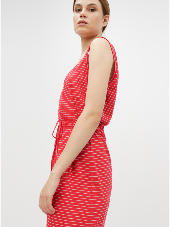 Vero Moda Основна макси рокля на червени райета с копчета и прорези VERO MODA Daina