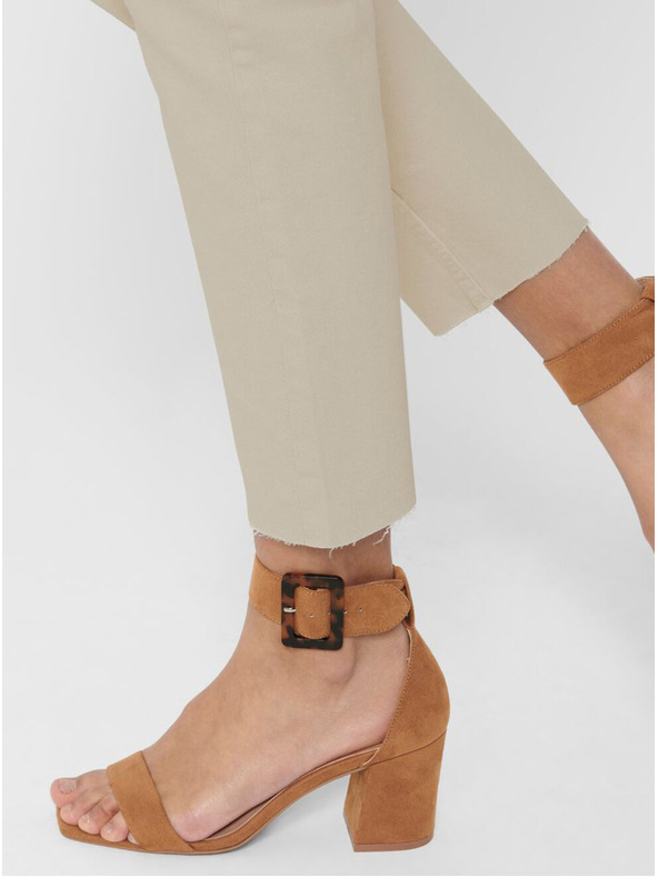 ONLY Бежови дамски изрязани дънки с права кройка ONLY Emily