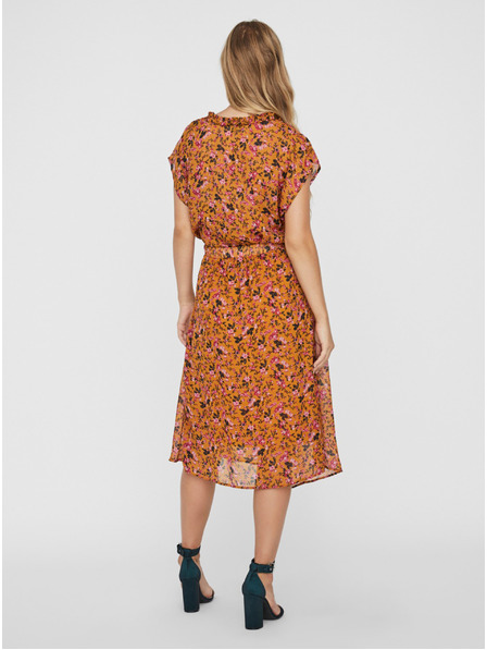 Vero Moda Горчица блуза на цветя VERO MODA Vilde