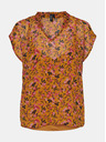 Vero Moda Горчица блуза на цветя VERO MODA Vilde