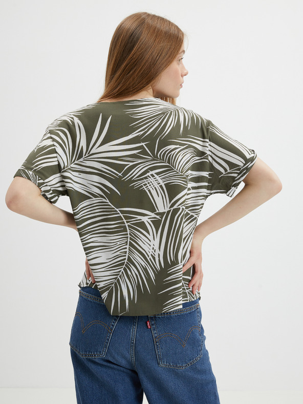 ONLY Блуза с шарка в цвят каки ONLY Augustina