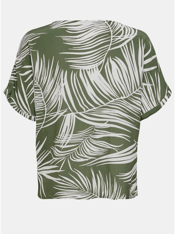 ONLY Блуза с шарка в цвят каки ONLY Augustina