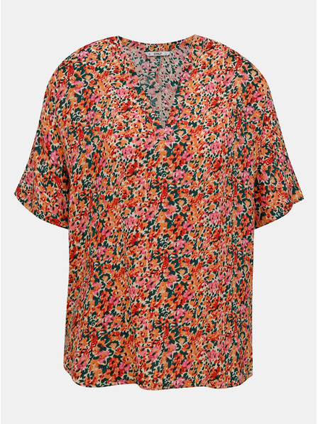ONLY Розова и оранжева флорална блуза ONLY Nova