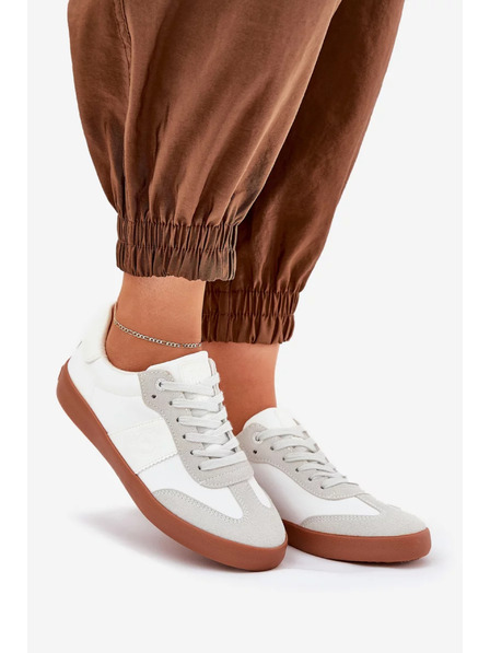 BIG STAR SHOES Дамски платнени маратонки Big Star – бяло-сиви