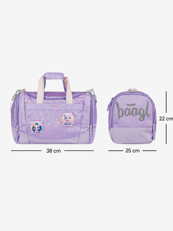 BAAGL  Лилава детска спортна чанта Домашни любимци Baagl