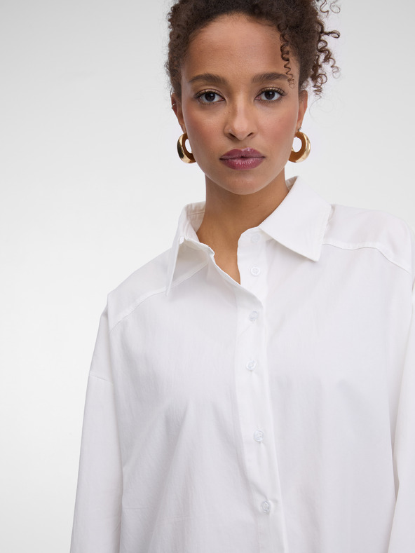 Orsay Бяла дамска овърсайз риза ORSAY