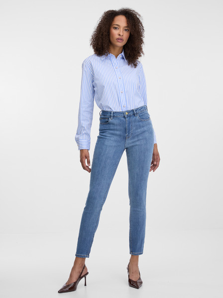 Orsay Светлосиня раирана дамска риза ORSAY