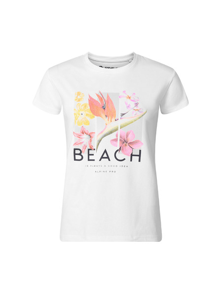 ALPINE PRO Дамска памучна тениска ALPINE PRO SUMEKA бял вариант