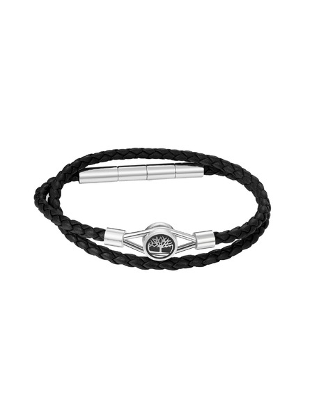 Timberland Мъжка черна кожена двойна гривна Timberland