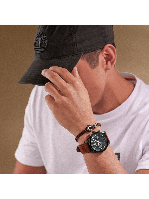 Timberland Кафява кожена гривна Timberland TDAGB0002502