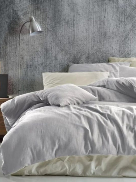 Kvalitex Френски муселинов спален комплект 240x200, 70x90cm светлосив Kvalitex