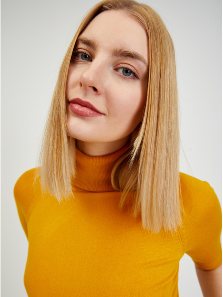 Orsay Жълт дамски пуловер с къс ръкав ORSAY