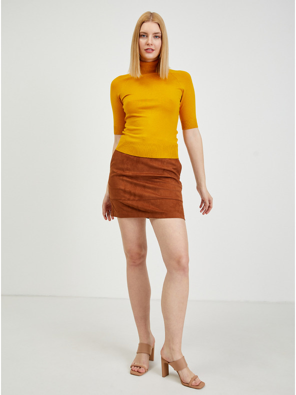 Orsay Жълт дамски пуловер с къс ръкав ORSAY