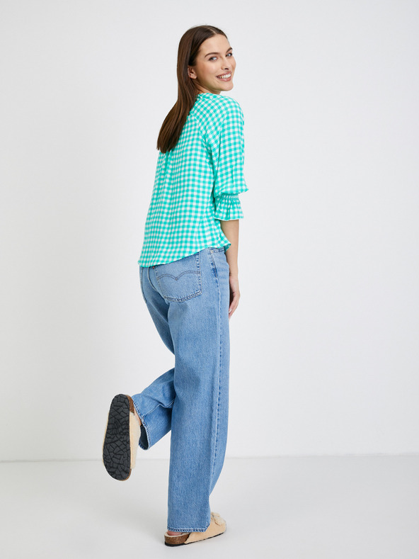 Orsay Светлозелена блуза на каре ORSAY