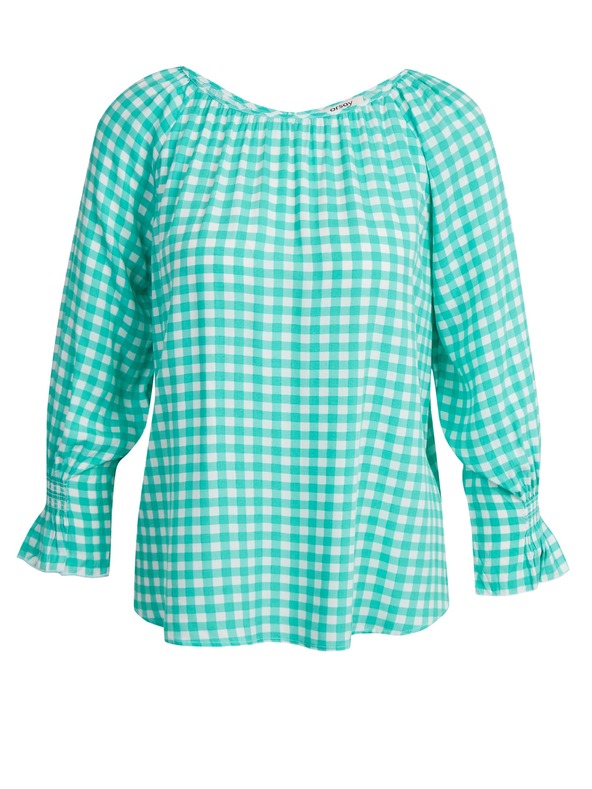 Orsay Светлозелена блуза на каре ORSAY