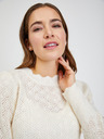 Orsay Кремав дамски пуловер на дупки ORSAY