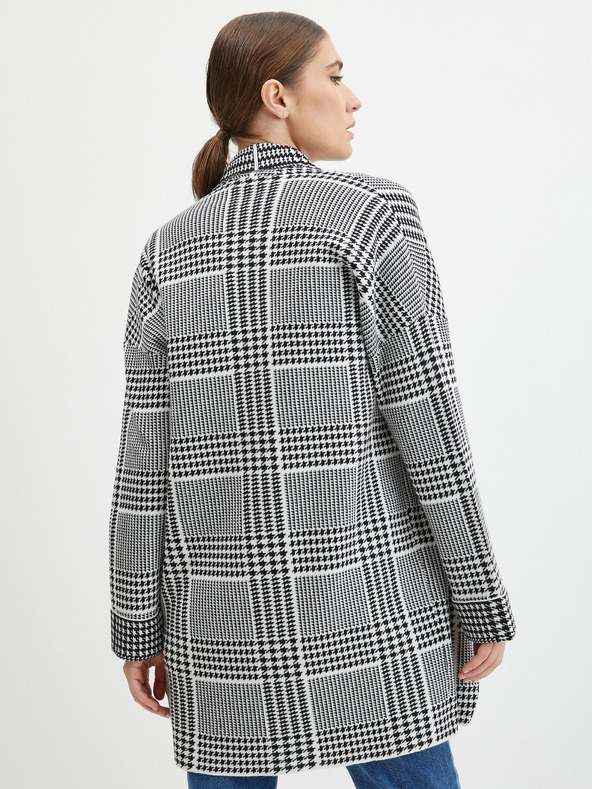 Orsay Черна дамска жилетка с десен ORSAY