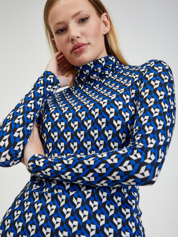 Orsay Синьо дамско поло с десен ORSAY