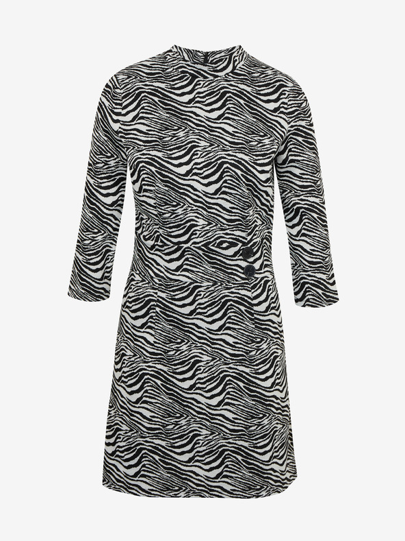 Orsay Черно-бяла дамска рокля с десен ORSAY