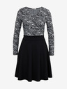 Orsay Бяло-черна дамска рокля с десен ORSAY