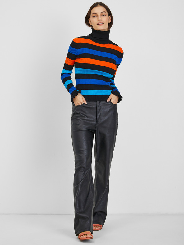 Orsay Оранжево-син дамски пуловер на райе ORSAY