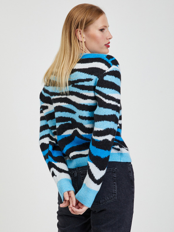 Orsay Черно-син дамски пуловер с десен ORSAY