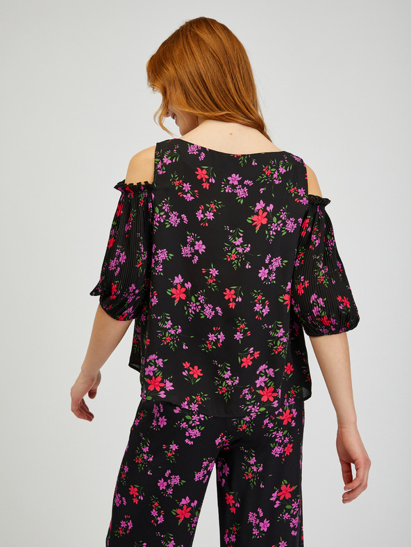Orsay Черна дамска блуза на цветя ORSAY
