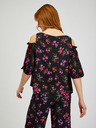 Orsay Черна дамска блуза на цветя ORSAY