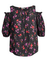 Orsay Черна дамска блуза на цветя ORSAY