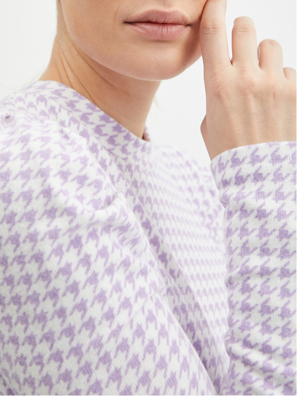 Orsay Светлолилав лек дамски пуловер на каре ORSAY